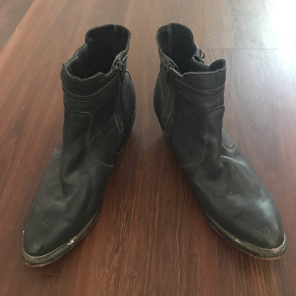 Durango Black Leather Western Ankle Boots - Picture 4 of 5